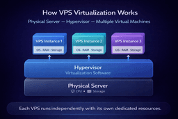 vps virtualization explained with hypervisor creating multiple virtual machines