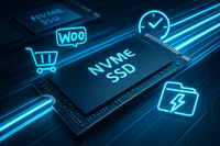 NVMe SSD storage delivering instant data access and ultra-fast product loading for WooCommerce sites.