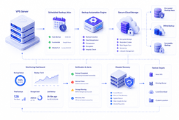 Automated VPS backup workflow using scheduled backups cloud storage monitoring and disaster recovery
