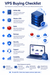 Checklist for choosing the best VPS provider for WooCommerce with NVMe SSD Redis backups scalability and support