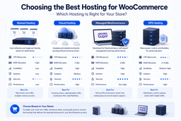 Comparison of shared cloud managed WooCommerce and VPS hosting for online stores